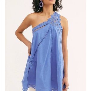 Free People Blue One Shoulder Dress